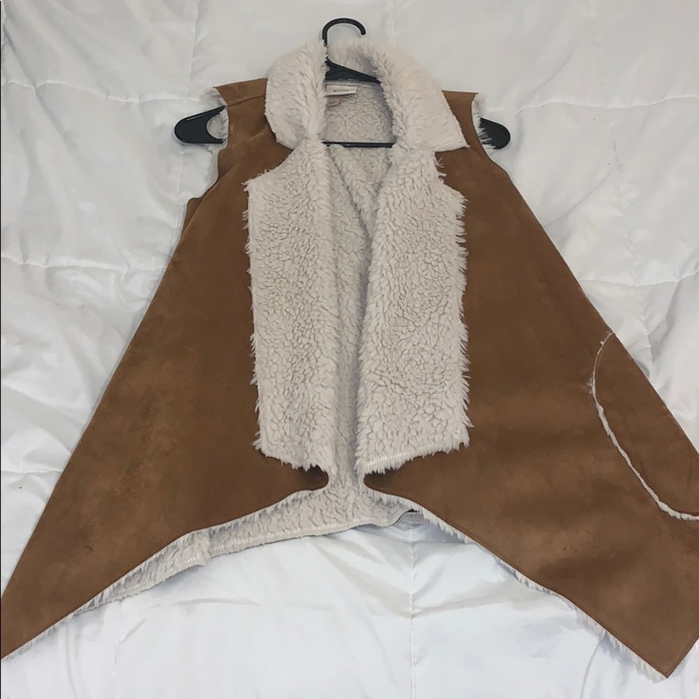 Faux suede vest